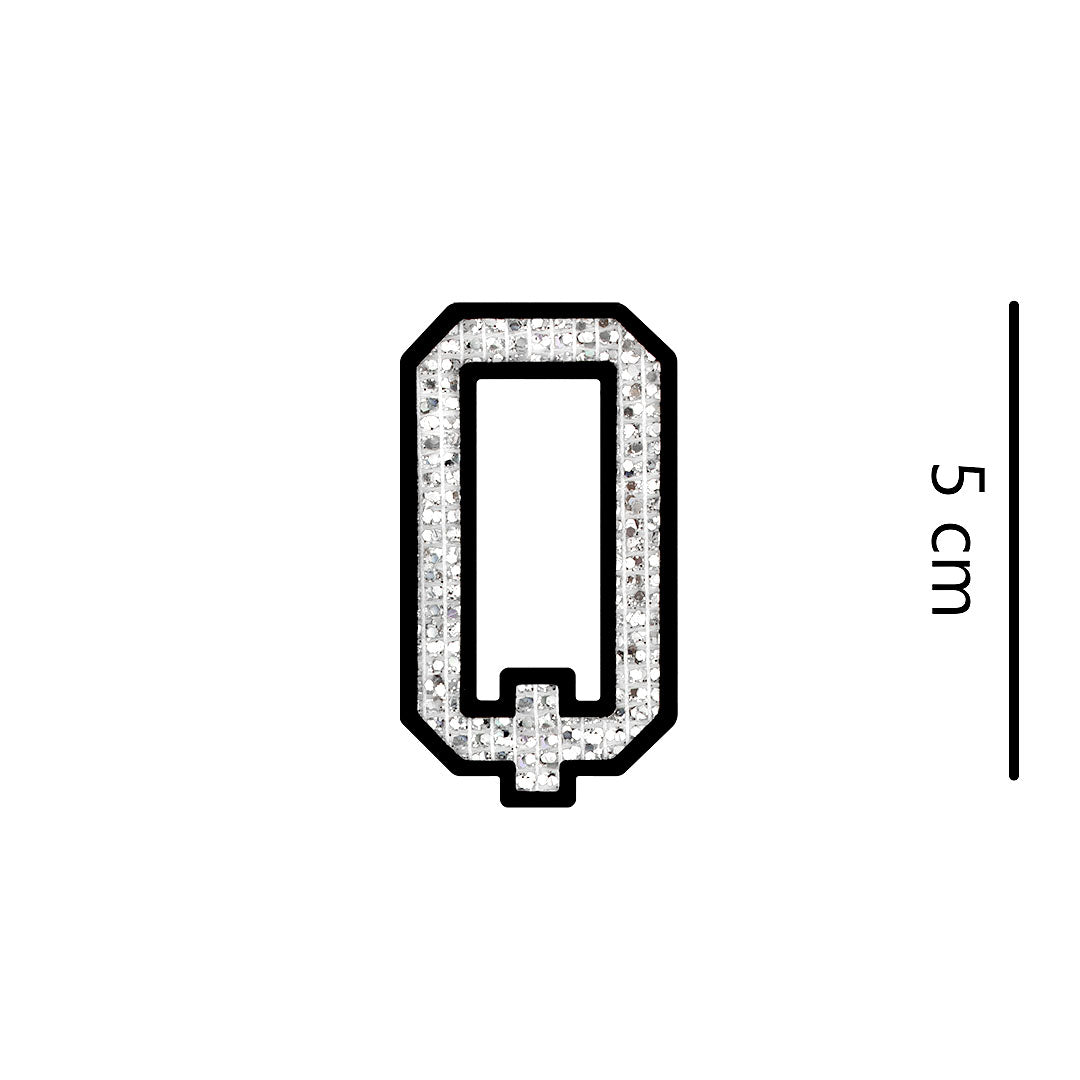 Parche Letra Abecedario Plateada Microlentejuelas BY DELUXE Chile