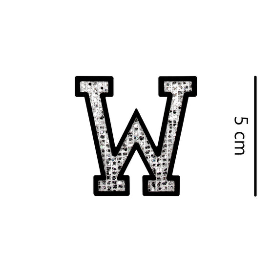 Parche Letra Abecedario Plateada Microlentejuelas BY DELUXE Chile