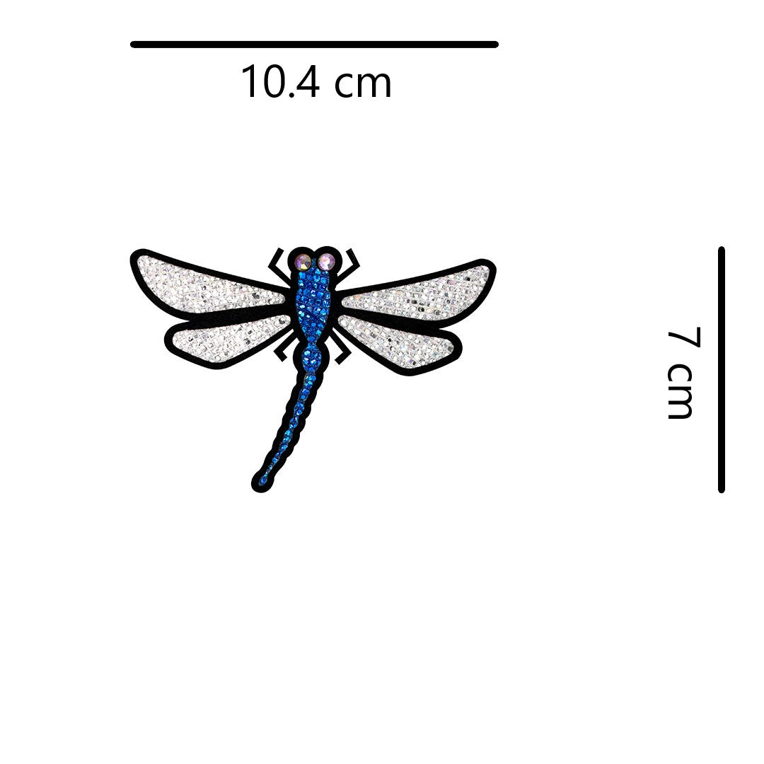 5 Unidades Parche Libélula Azul Microlentejuelas BY DELUXE Chile