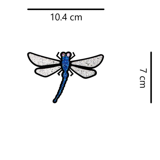 5 Unidades Parche Libélula Azul Microlentejuelas BY DELUXE Chile