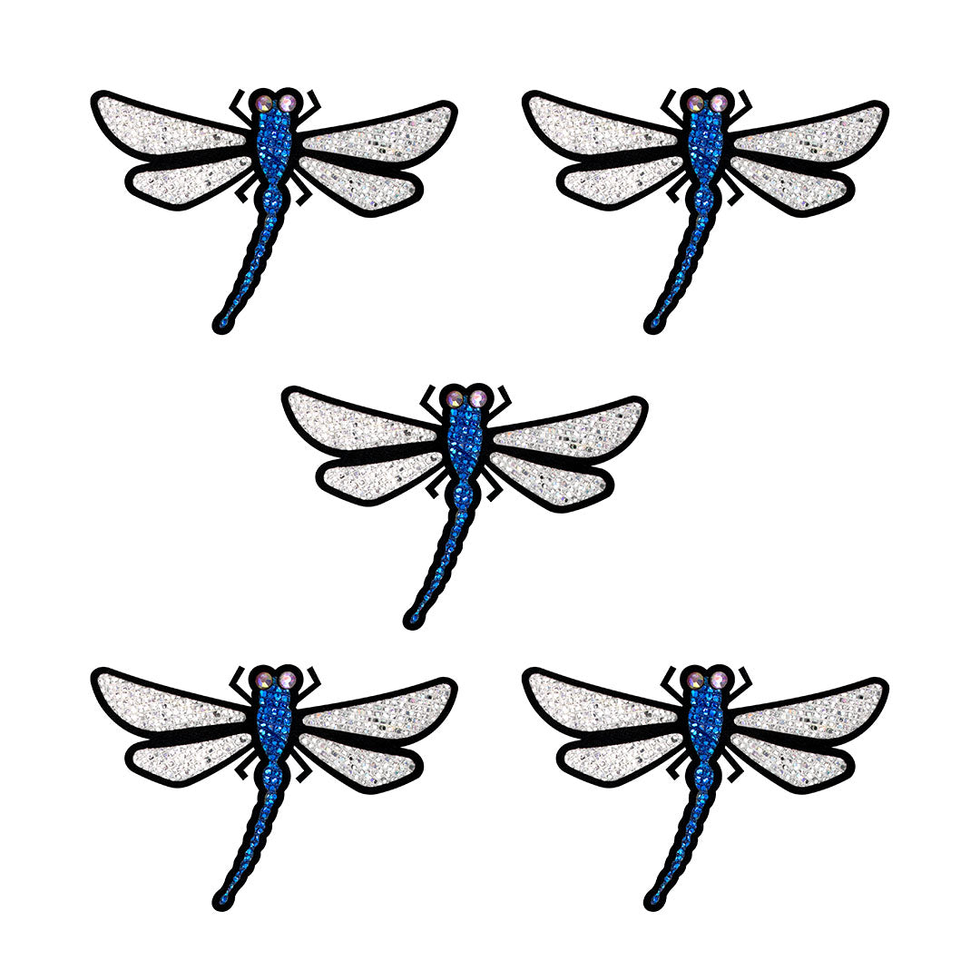 5 Unidades Parche Libélula Azul Microlentejuelas BY DELUXE Chile