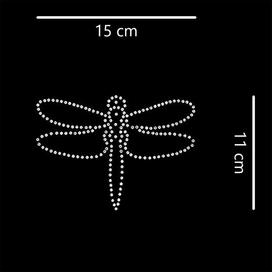 Plantilla 9 Unidades Aplique Libélula Strass