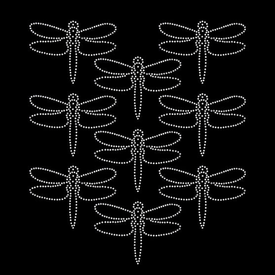 Plantilla 9 Unidades Aplique Libélula Strass