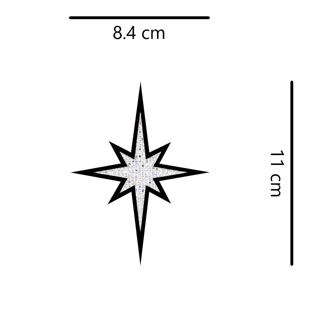 5 Unidades Parche Lucero Plateado Pequeño Microlentejuelas BY DELUXE Chile