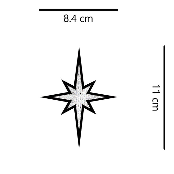5 Unidades Parche Lucero Plateado Pequeño Microlentejuelas BY DELUXE Chile
