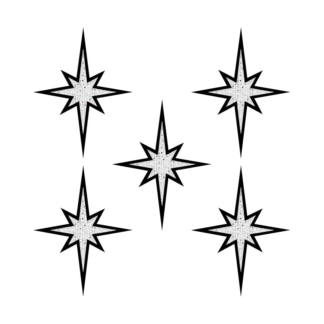 5 Unidades Parche Lucero Plateado Pequeño Microlentejuelas BY DELUXE Chile