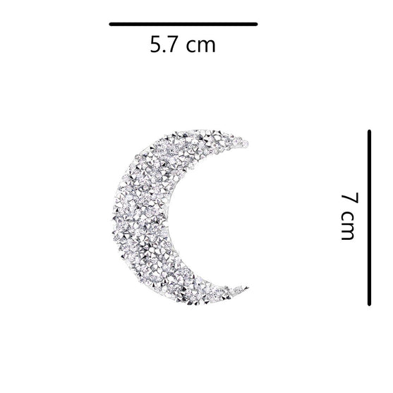 Decoración Luna Plateada Mediana Cristales BY DELUXE Chile