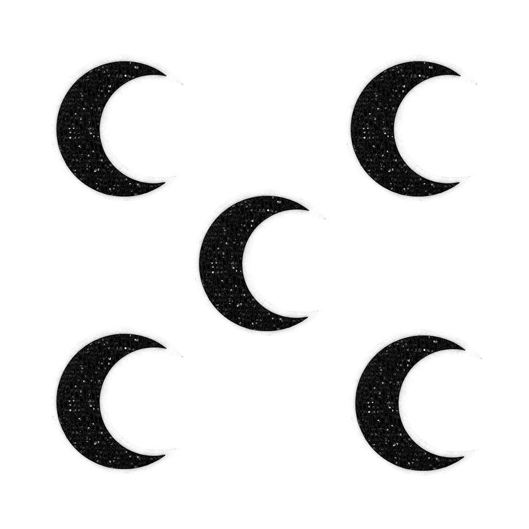 5 Unidades Parche Luna Negra Pequeña Microlentejuelas BY DELUXE Chile