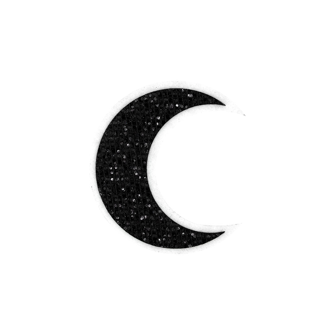 5 Unidades Parche Luna Negra Pequeña Microlentejuelas BY DELUXE Chile