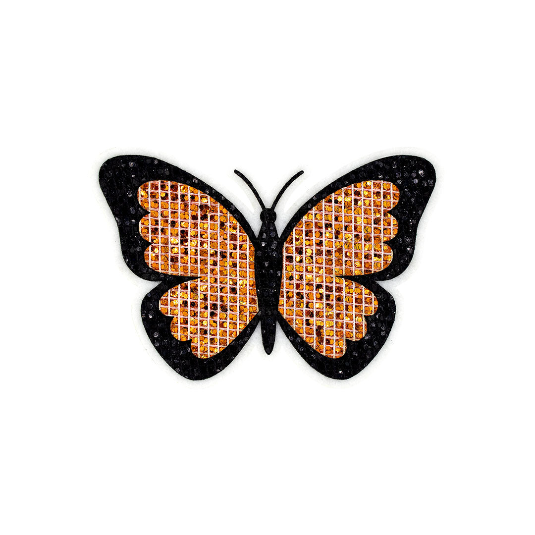 5 Unidades Parche Mariposa Bronce Pequeña Microlentejuelas BY DELUXE Chile