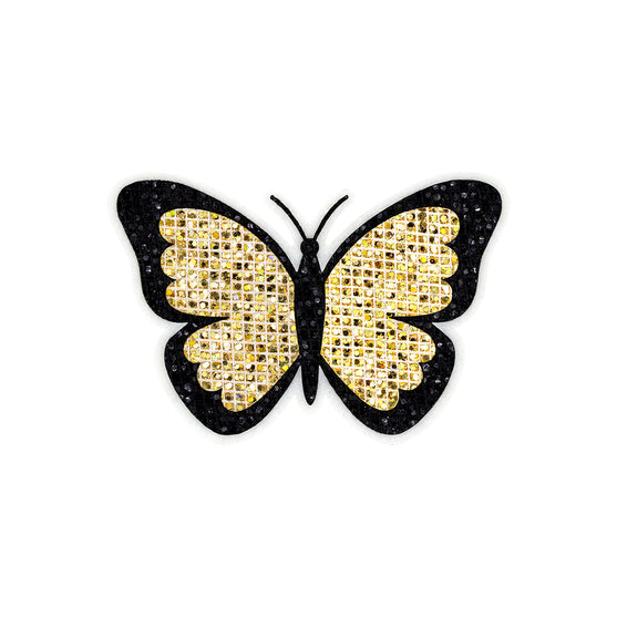 5 Unidades Parche Mariposa Dorada Pequeña Microlentejuelas BY DELUXE Chile