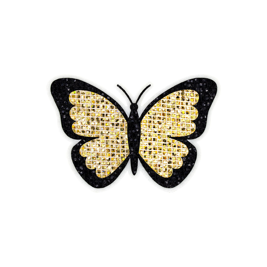 5 Unidades Parche Mariposa Dorada Pequeña Microlentejuelas BY DELUXE Chile