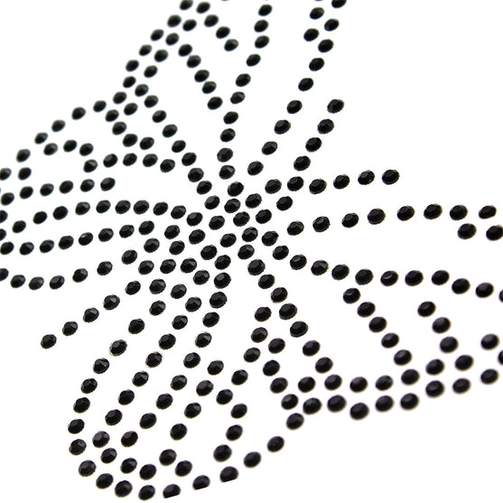 Plantilla 8 Unidades Aplique Mariposa Negra Pequeña Strass