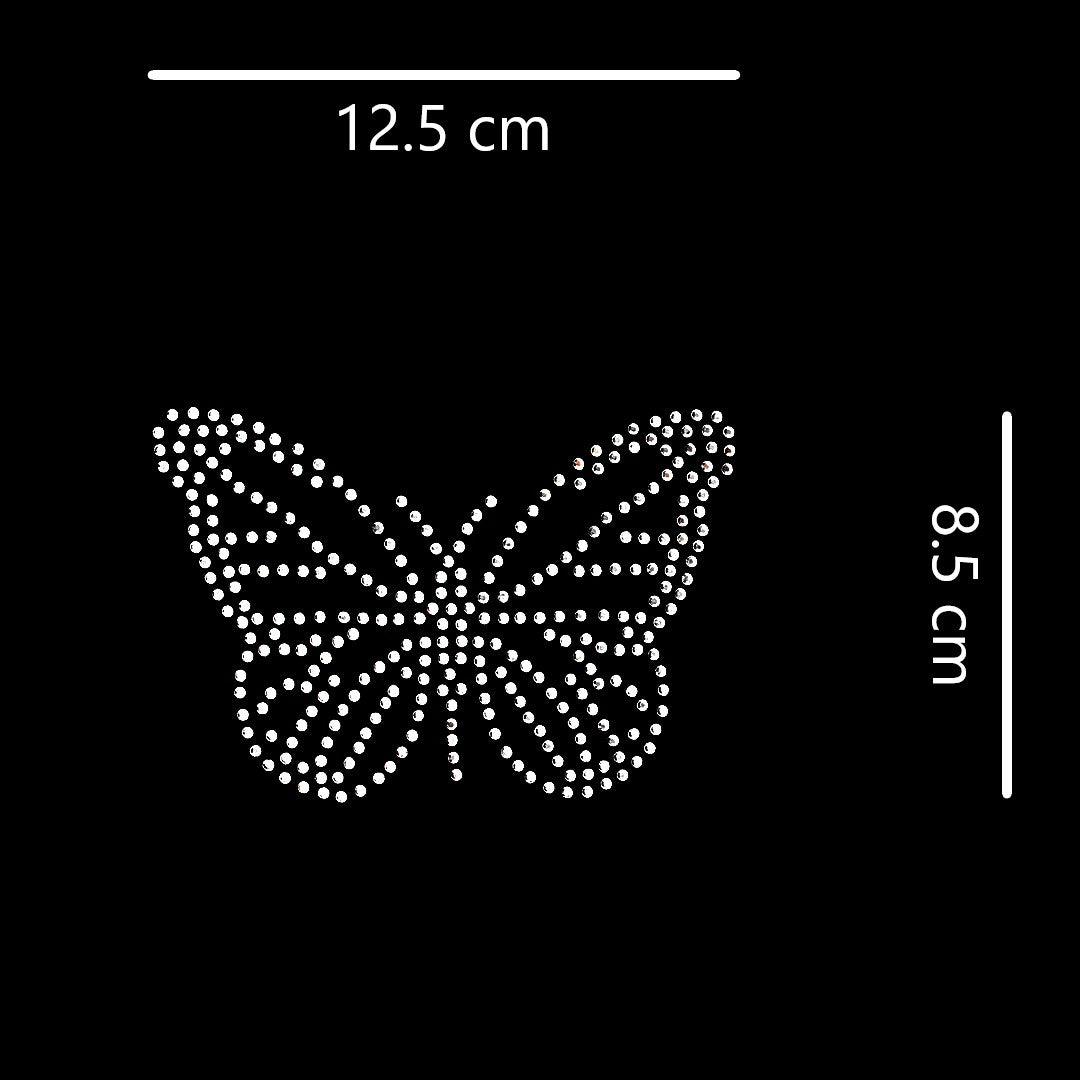 Plantilla 8 Unidades Aplique Mariposa Pequeña Strass