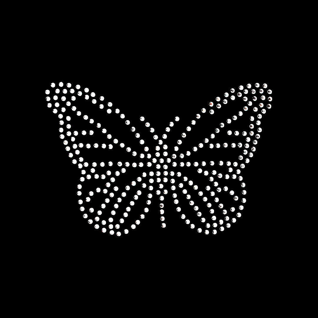 Plantilla 8 Unidades Aplique Mariposa Pequeña Strass
