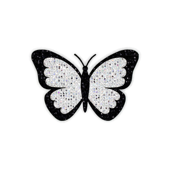 5 Unidades Parche Mariposa Plateada Pequeña Microlentejuelas BY DELUXE Chile