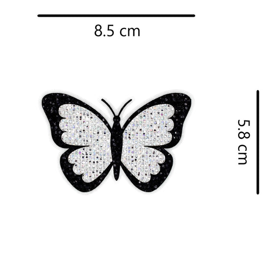 5 Unidades Parche Mariposa Plateada Pequeña Microlentejuelas BY DELUXE Chile