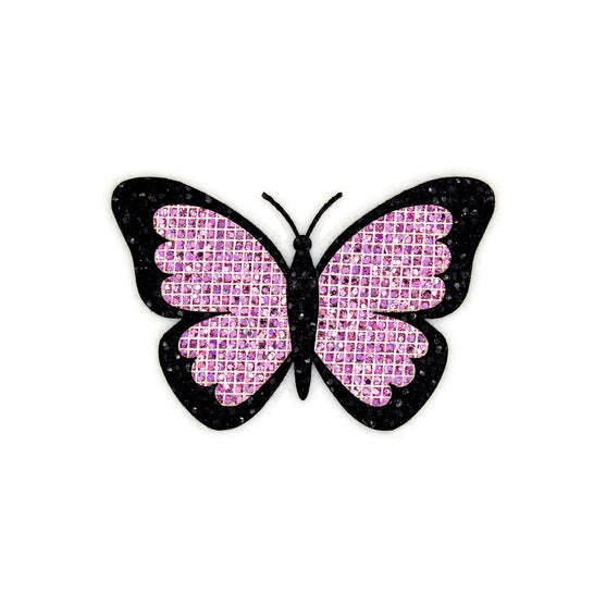 5 Unidades Parche Mariposa Rosada Pequeña Microlentejuelas BY DELUXE Chile