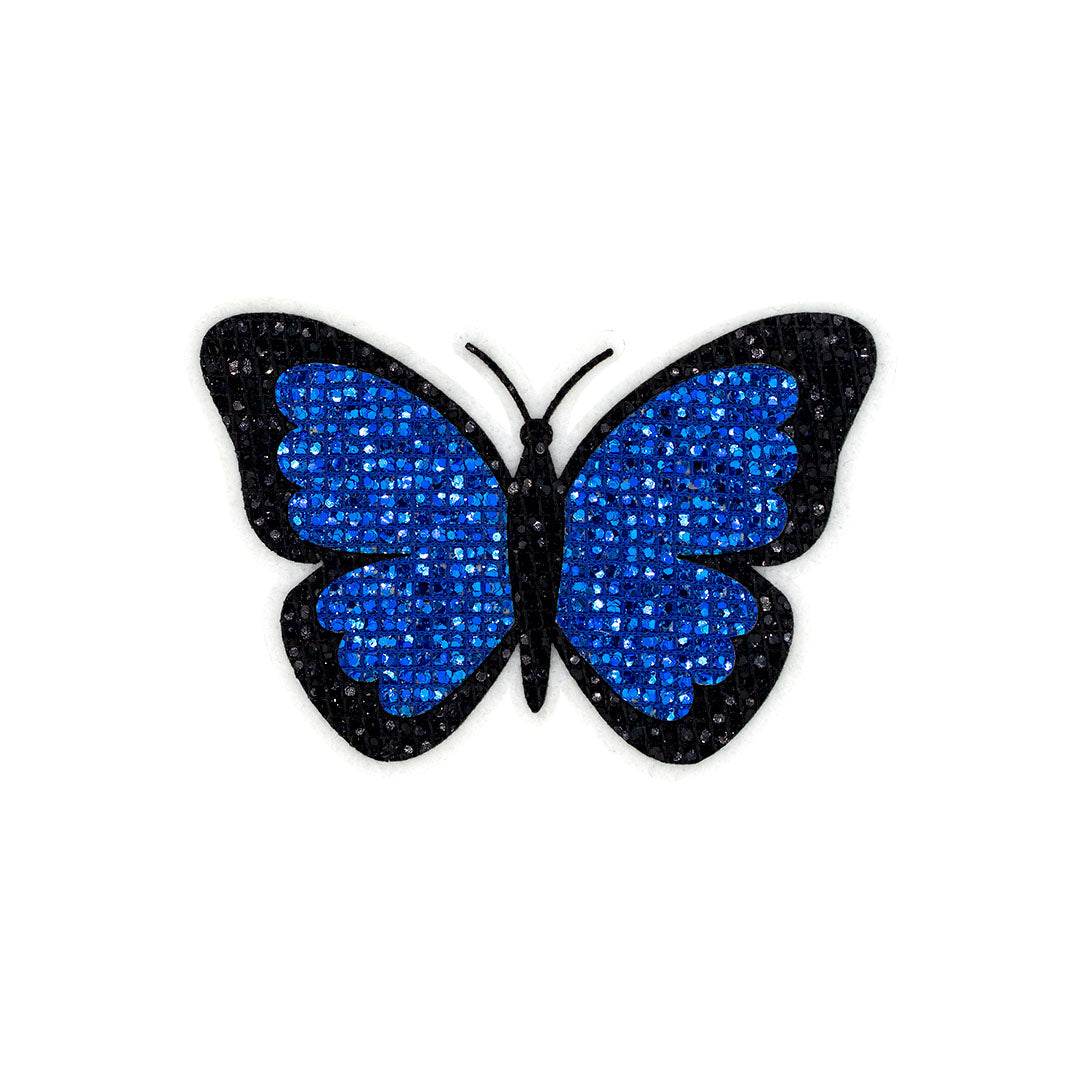 5 Unidades Parche Mariposa Azul Pequeña Microlentejuelas BY DELUXE Chile