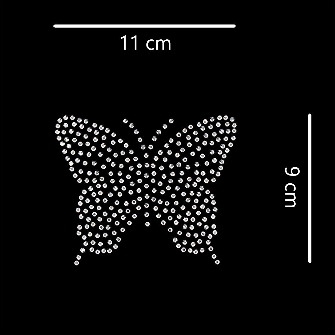 Plantilla 8 Unidades Aplique Mariposa Pequeña Strass II