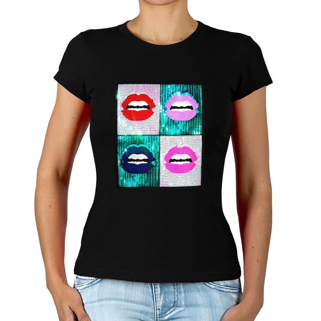 Polera Cuatro Bocas Lentejuelas BY DELUXE Chile