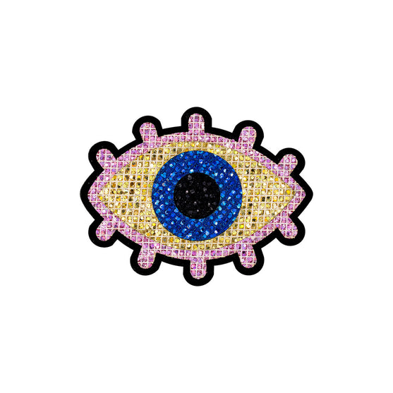 5 Unidades Parche Ojo Turco Dorado Rosado Pequeño Microlentejuelas BY DELUXE Chile
