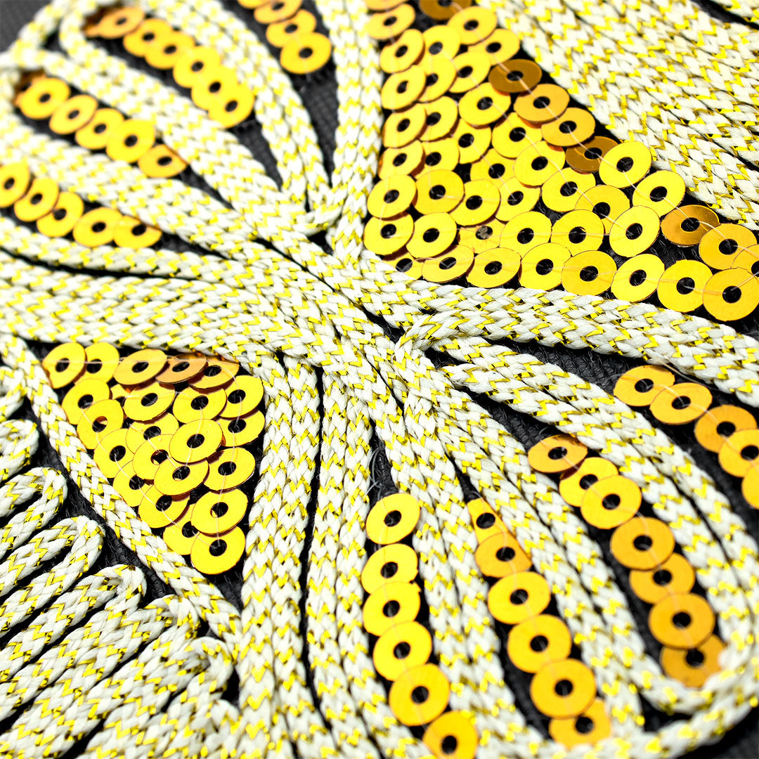 Parche Leopardo Dorado Bordado Lentejuelas BY DELUXE Chile