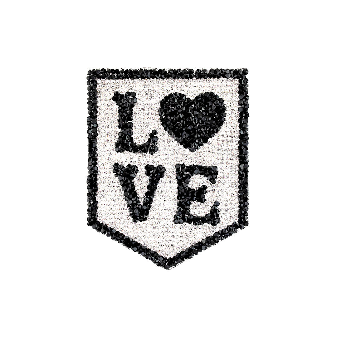 Parche Bolsillo Love Cristales Brillantes BY DELUXE Chile