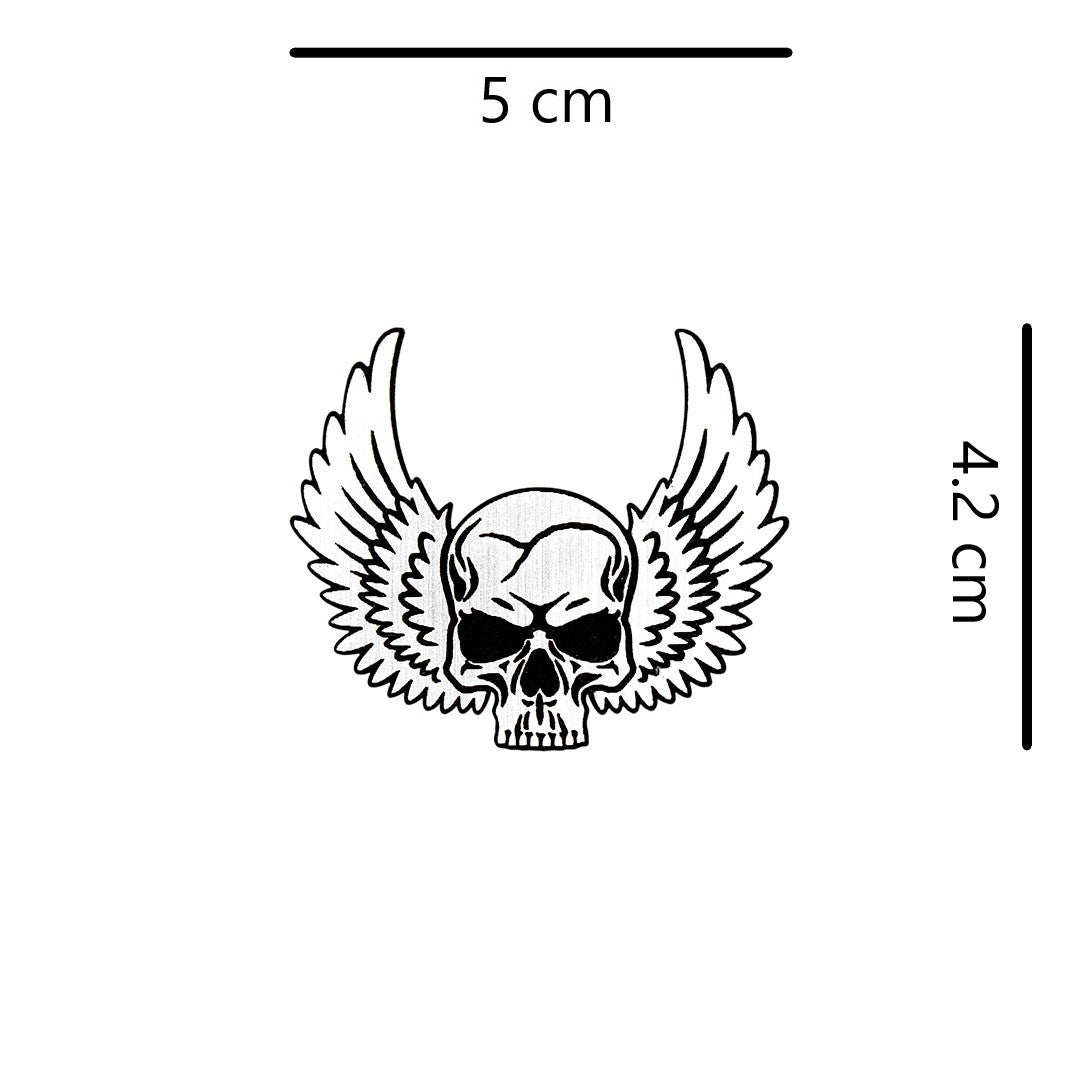 Pin Alas Calavera Plateada Acrílico