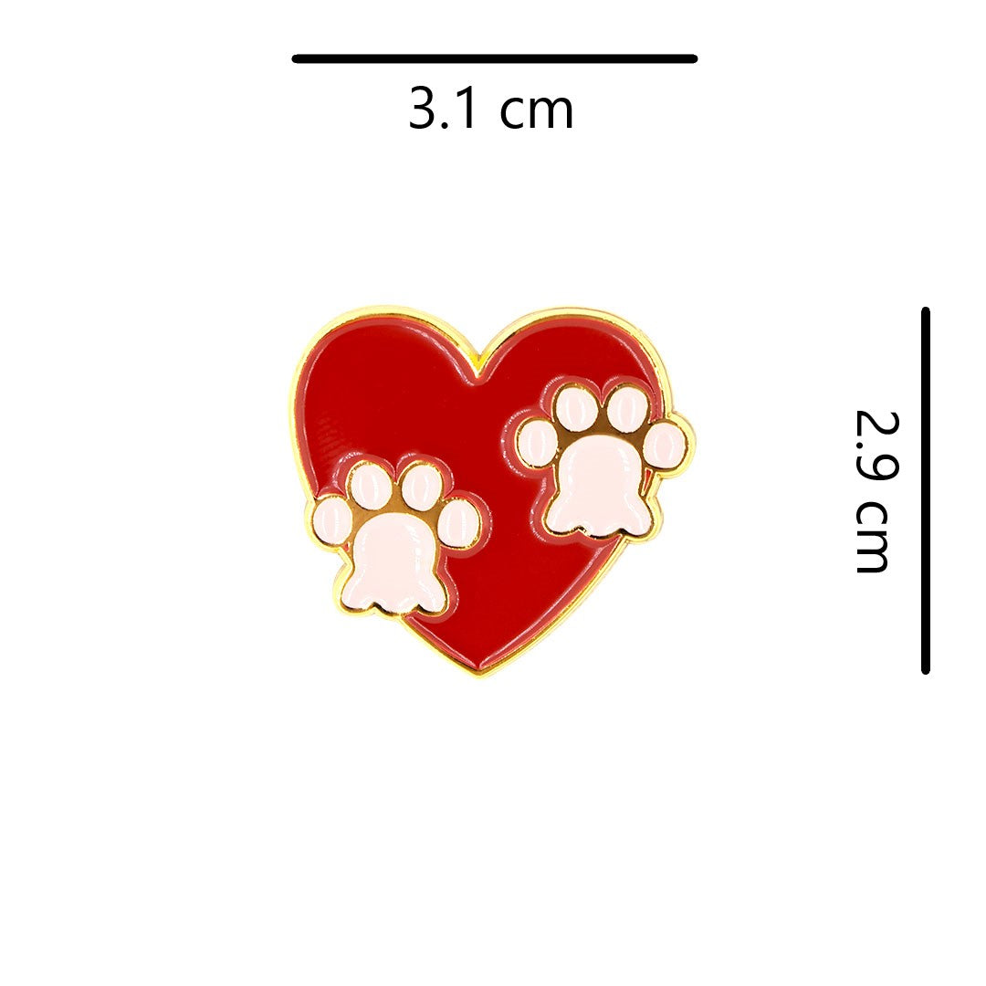 Pin Corazón Huellas BY DELUXE Chile