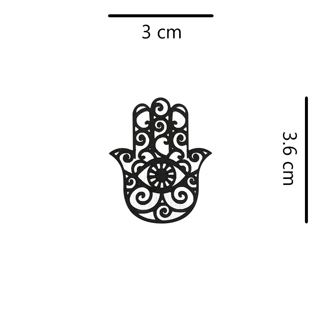 Pin Mano de Fátima Plateada 2 Acrílico