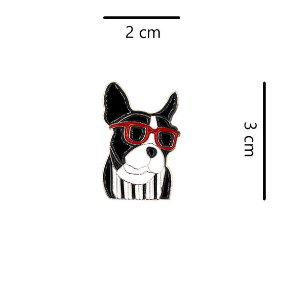 Pin Perro Lentes Rojos BY DELUXE Chile
