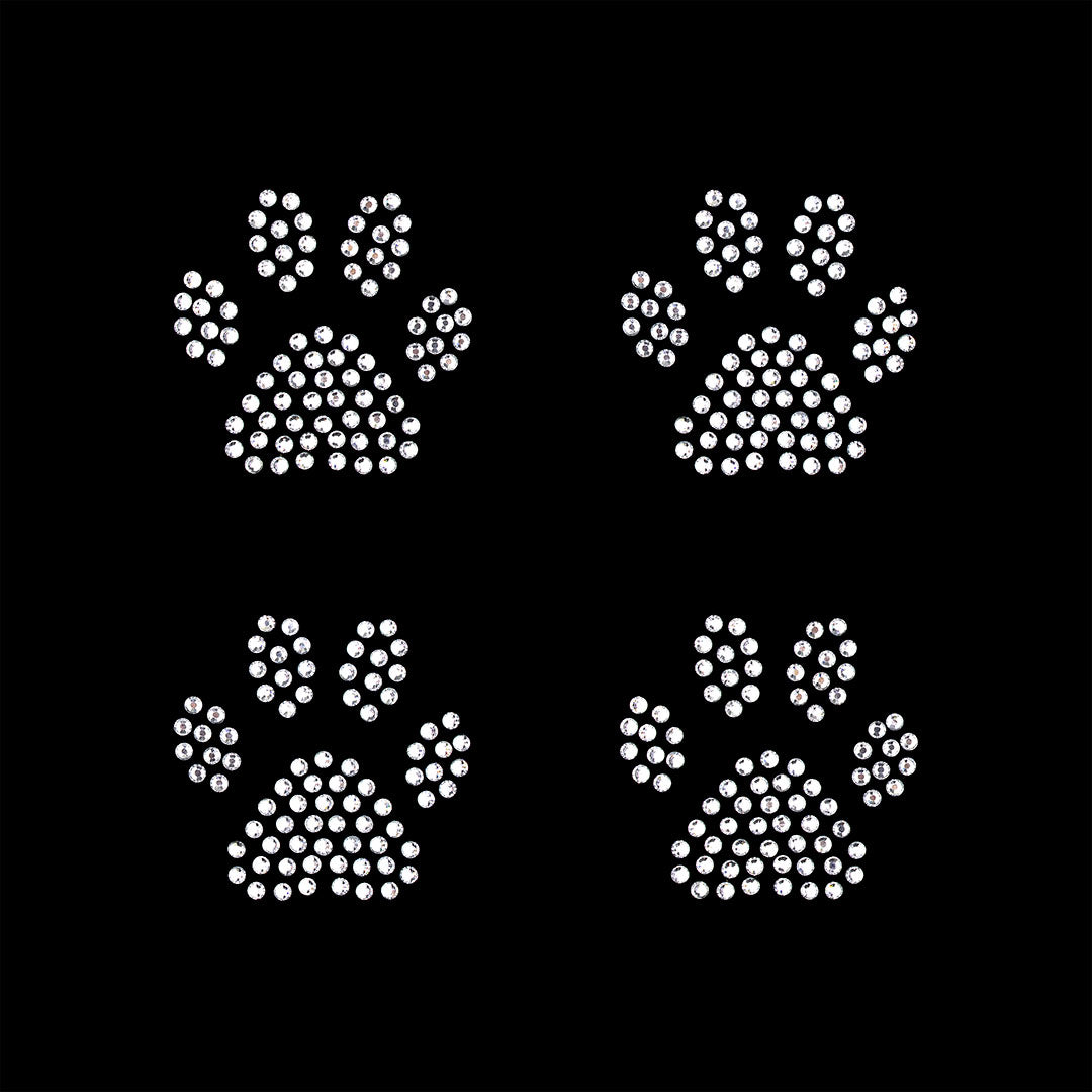 Plantilla 12 Unidades Aplique Huellitas Strass