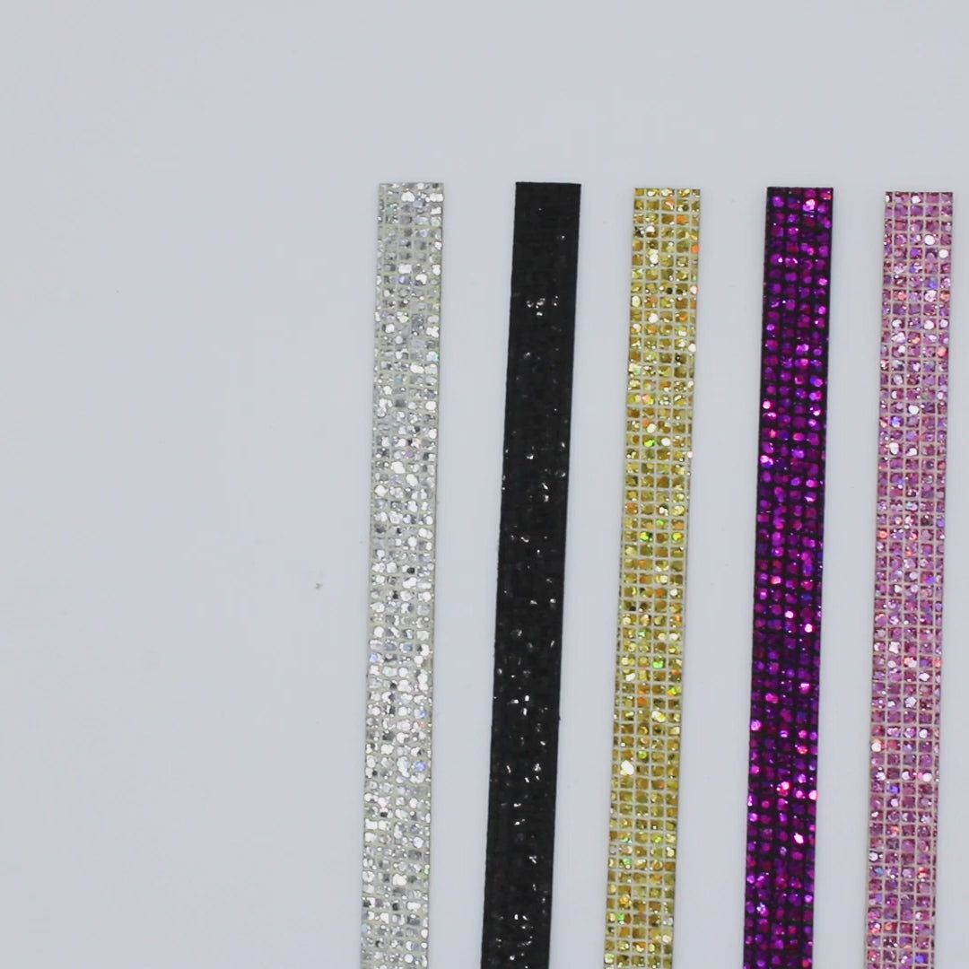 Decoración Cinta Púrpura Microlentejuelas