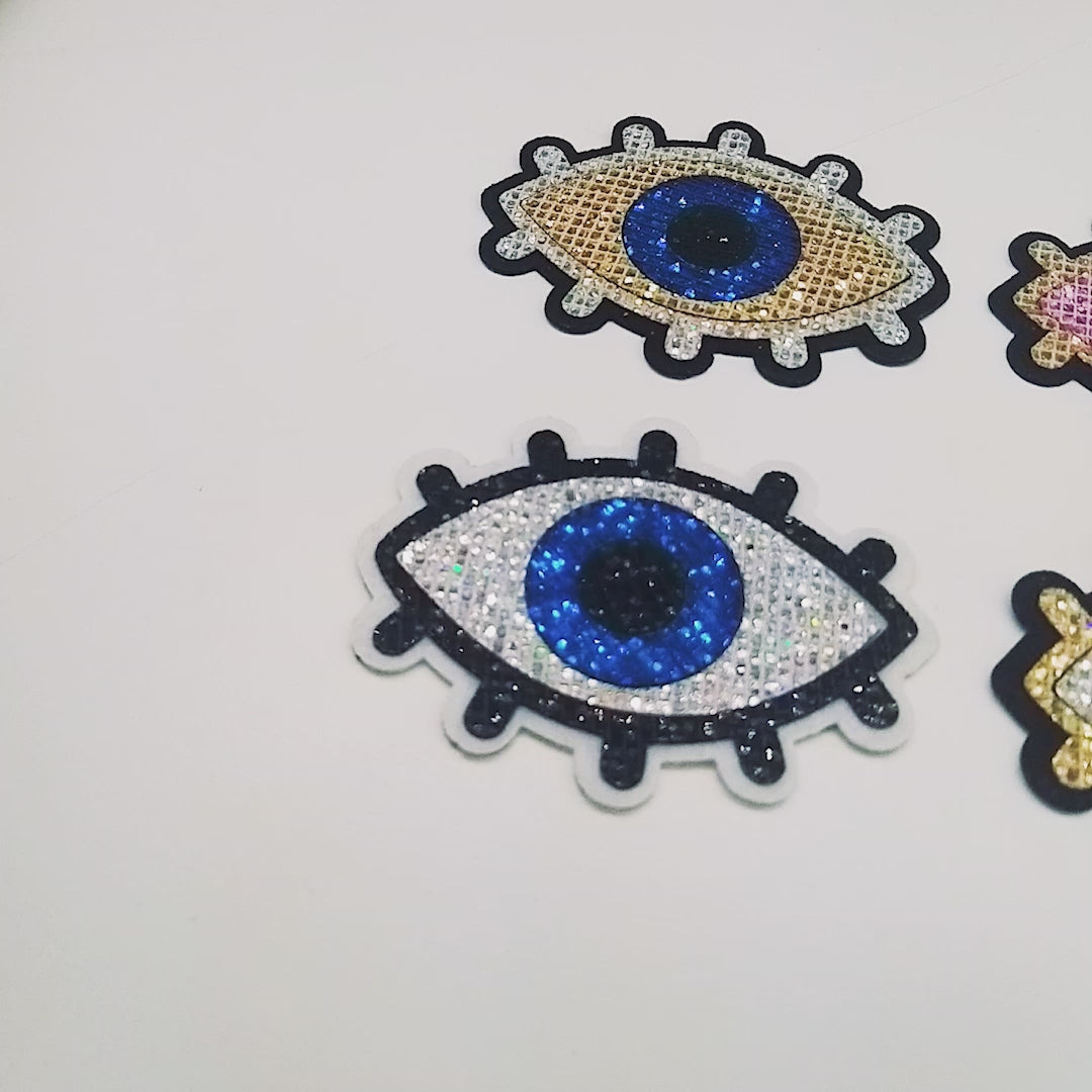 5 Unidades Parche Ojo Turco Dorado Rosado Pequeño Microlentejuelas BY DELUXE Chile