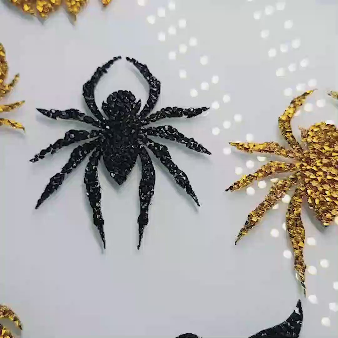 Decoración Araña Dorada Cristales