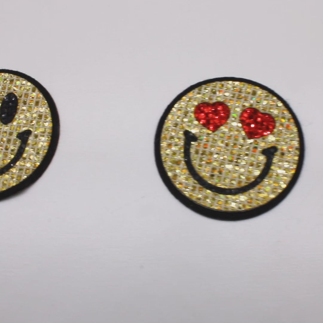5 Unidades Parche Emoji Feliz Microlentejuelas BY DELUXE Chile