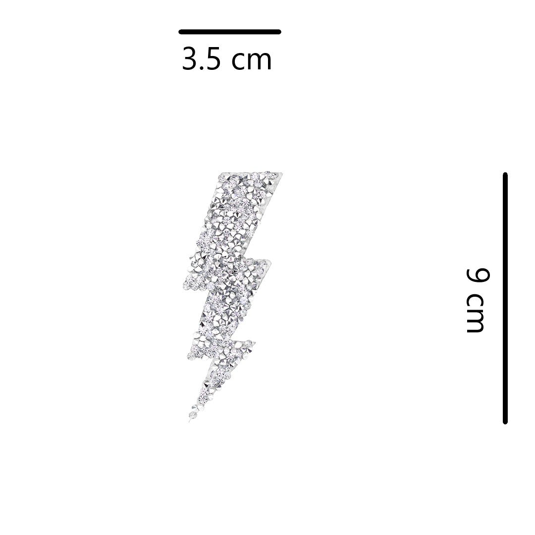 Decoración Rayo Plateado Mediano Cristales BY DELUXE Chile