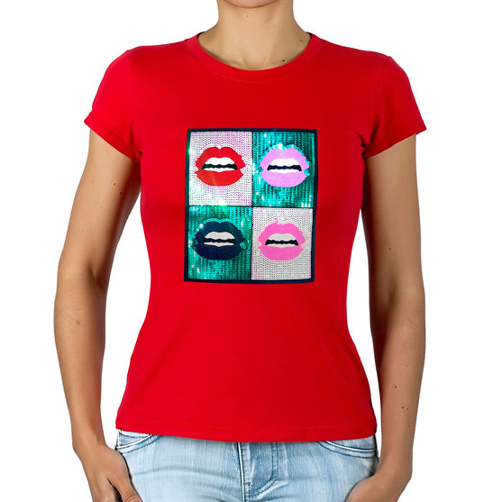 Polera Cuatro Bocas Lentejuelas BY DELUXE Chile