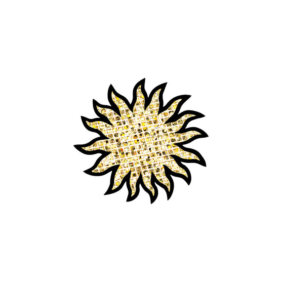 10 Unidades Parche Sol Dorado Microlentejuelas BY DELUXE Chile