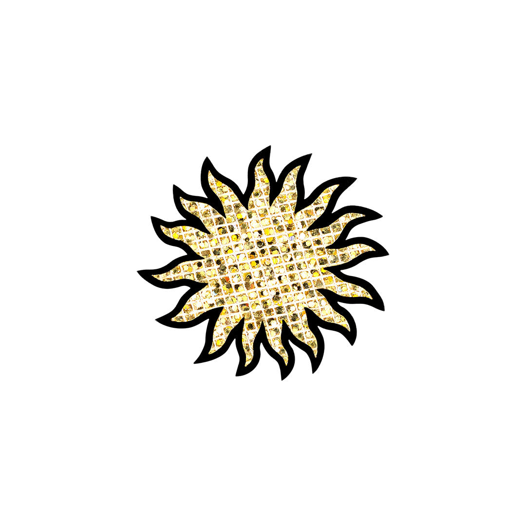 10 Unidades Parche Sol Dorado Microlentejuelas BY DELUXE Chile