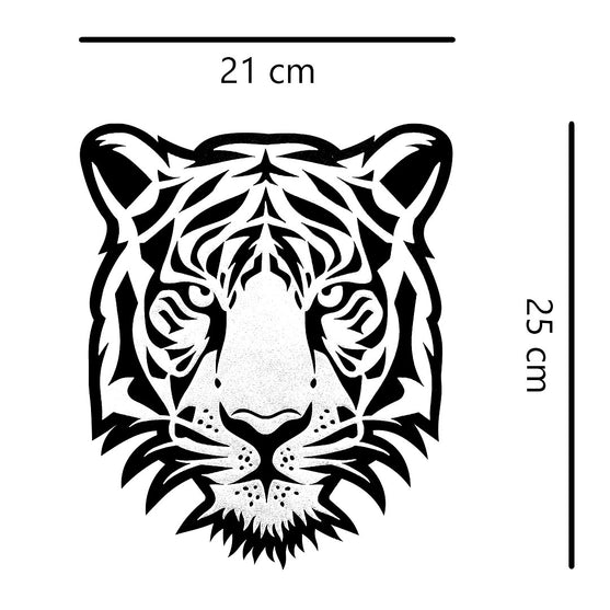 Parche Tigre Plateado Brillante 3D
