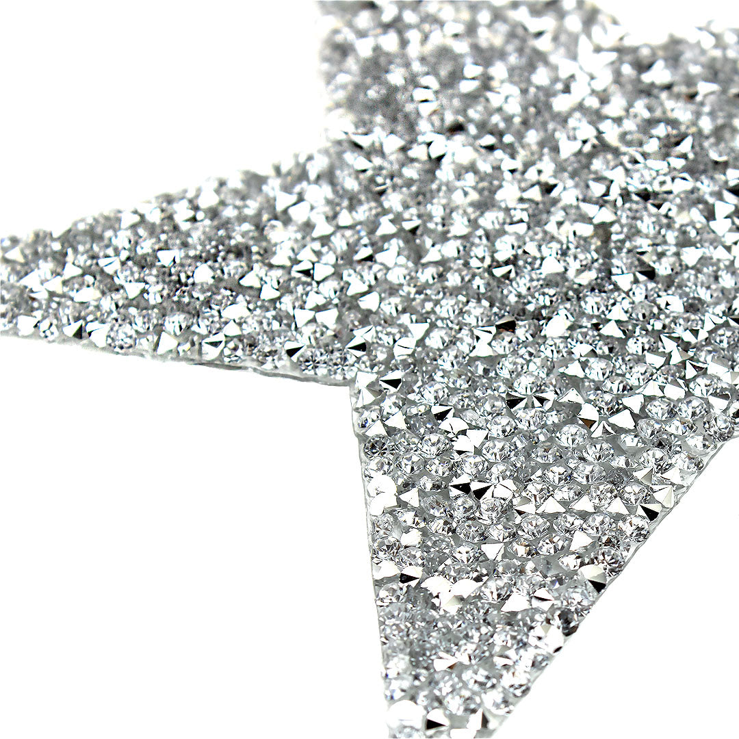 Decoración Estrella Plateada Mediana Cristales BY DELUXE Chile