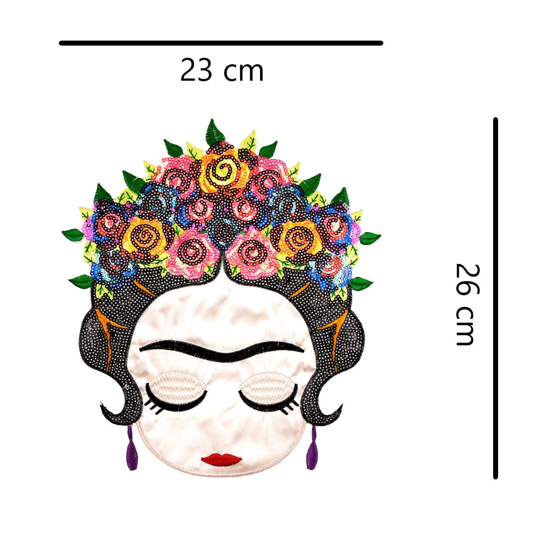 Parche Frida Pensativa Lentejuelas BY DELUXE Chile