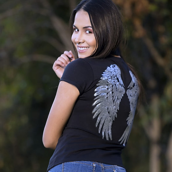 Parche Alas Plateadas Extra Grandes Lentejuelas BY DELUXE Chile