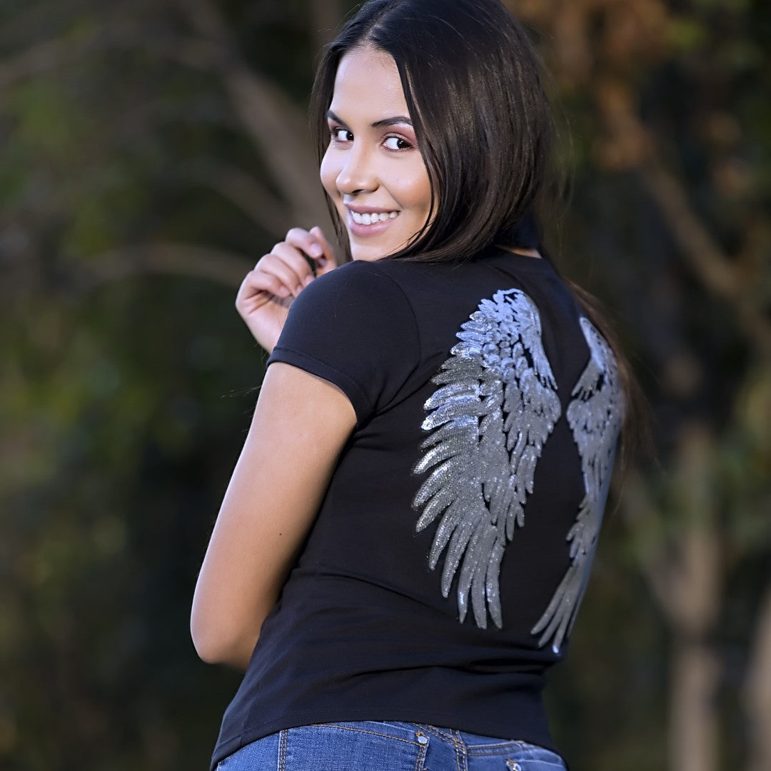 Parche Alas Plateadas Extra Grandes Lentejuelas BY DELUXE Chile