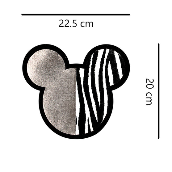 Parche Mouse Plateado Animal Print Felpa BY DELUXE Chile