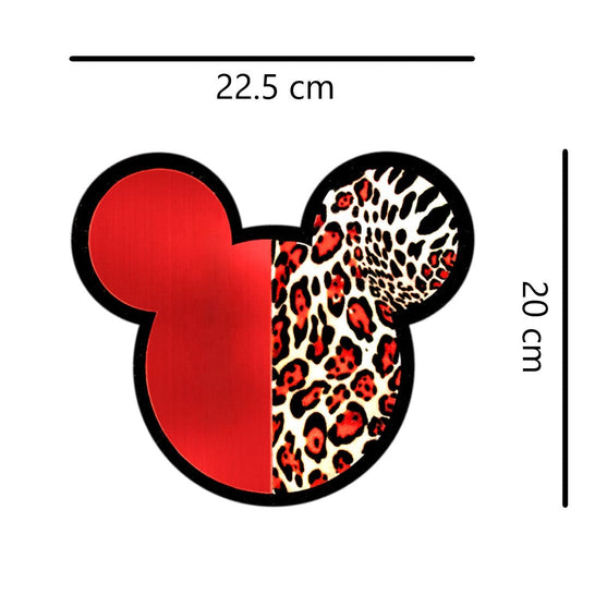 Parche Mouse Rojo Animal Print Felpa BY DELUXE Chile