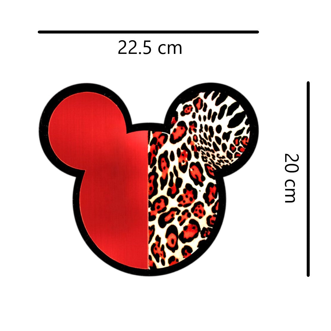 Parche Mouse Rojo Animal Print Felpa BY DELUXE Chile