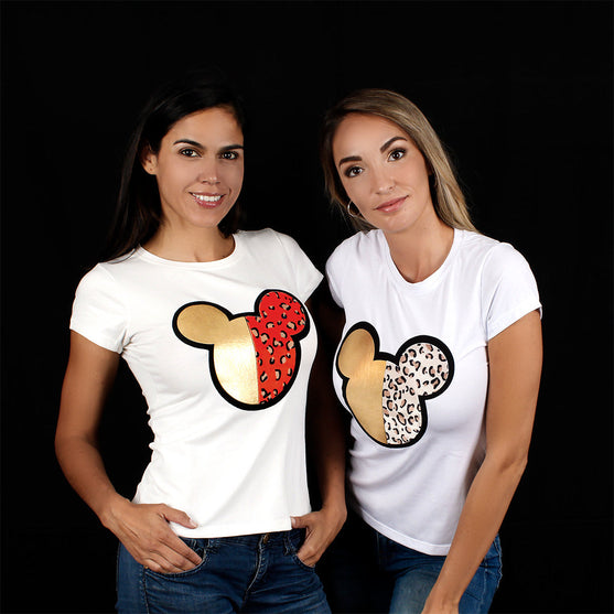 Parche Mouse Dorado Animal Print Felpa Naranja BY DELUXE Chile